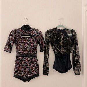 Weissman Colorful Geometric and Black Patterned Dance Outfits